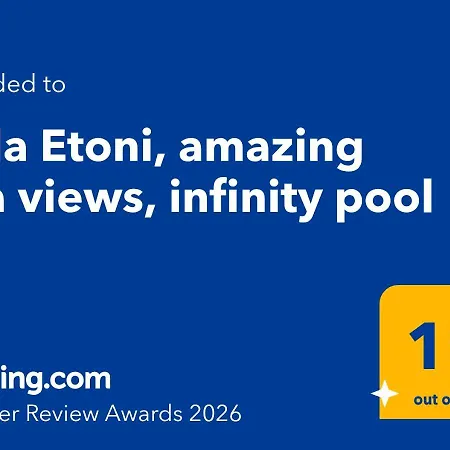 Villa Etoni, Amazing Sea Views, Infinity Pool Kalamítsi