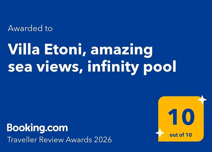 Villa Etoni, Amazing Sea Views, Infinity Pool Kalamítsi